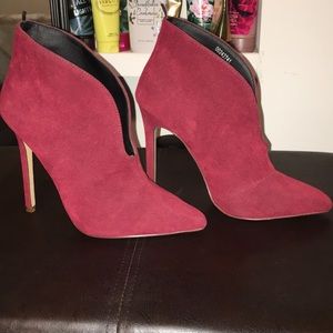 Red bootie heels